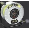 Masterplug Four Socket 13A Large Metal Open Reel with 40m Cable
