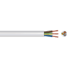 PITACS 3 Core Round Flexible Cable 3183Y (White with Brown,Blue,Green/Yellow) 1.5mm x 10m
