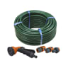 Faithfull Reinforced Hose 30m Four Fittings and Spray Gun