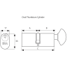 ERA 35/35 6 Pin Oval Profile Thumbturn Door Cylinder 70mm Satin