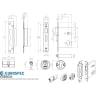 Eurospec Euro profile Cylinder Turn Sash Lock 76mm Satin Stainless Steel