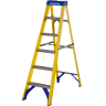 Werner Fibreglass Swingback 6 Tread Step Ladder Yellow