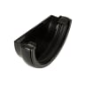 FloPlast RE1B 112mm Half Round Rainwater External Stopend Black