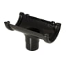 FloPlast RO1B 112mm Half Round Rainwater Running Outlet Black