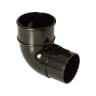 FloPlast RB1B 92½° 68mm Round Rainwater Offset Bend Black