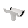 FloPlast RO1W 112mm Half Round Rainwater Running Outlet White