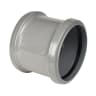 FloPlast SP105G 110mm Soil Double Socket Coupling Grey