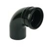 FloPlast SP161B 87½° 110mm Soil Single Socket Bend Black