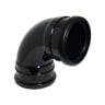 FloPlast SP561B 87½° 110mm Soil Double Socket Bend Black