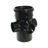FloPlast SP581B 110mm Soil Single Socket Boss Pipe Black