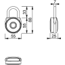 Arrone USB Chargeable Biometric Fingerprint Padlock AR90/54