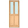 Heritage External Oak 4 Panel Glazed Custom Door 44mm