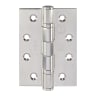 Fire Door Square Edge Ball Bearing Hinge 102 x 76 x 3mm Pack of 3