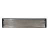 300mm Letterplate Anti Vandal 40-80mm - Silver Flap / Black Frame