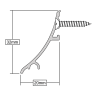 Stormguard Rain Deflector Matt Silver Finish Aluminium 2000mm x 32mm