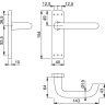 Hoppe Return to Door Lever Latch on Backplate Satin Anodised Aluminium (AR200S on Plate)