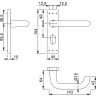 Hoppe Return to Door Lever Lock on Backplate Oval Profile Satin Anodised Aluminium (AR200S on Plate)