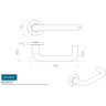 Eurospec Round Bar Safety Lever on Sprung Rose Satin Anodised Aluminium