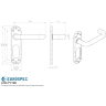 Eurospec Steelworx Safety Lever on Inner Backplate Satin Stainless Steel