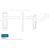 Carlisle Brass Eurospec Safety Lever on Inner Plate 19mm Satin Anodised Aluminium