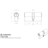 Eurospec Traditional Rim Deadlock 102 x 76mm Black