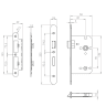 Eurospec Door Security Bolt 60mm Polished Chrome