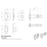 Eurospec Easi-T Heavy Sprung Tubular Latch 76mm Electro Brassed/Satin Stainless Steel