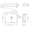 Union 1116 Lever Rim Deadlock Black