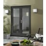 JCI FSC Pre-Finished Slimline External French Door Set 1.2m Grey