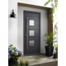 JCI FSC Malmo Hardwood Veneer External Door and Handle 2032x813mm Grey
