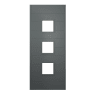 JCI FSC Malmo Hardwood Veneer External Door with Frame 2032x813mm Grey