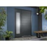 JCI FSC Oslo External Door with Frame & Sidelight 1981 x 838mm Grey