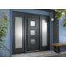 JCI FSC Malmo Door with Frame & Dual 457mm Sidelights 1981x 838mm Grey