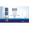 Bostik S31 Neutral Cure Sanitary Silicone Sealant 310ml Grey