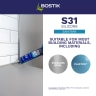 Bostik S31 Neutral Cure Sanitary Silicone Sealant 310ml Grey