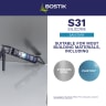 Bostik S31 Neutral Cure Sanitary Silicone Sealant 310ml Clear