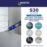 Bostik S30 Acetoxy Sanitary Silicone Sealant 310ml Grey
