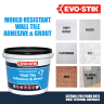 Evo-Stik Mould Resistant Standard Wall Tile Adhesive & Grout 2.5L White
