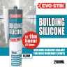 Evo-Stik Building Silicone Sealant Clear