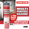 Evo-Stik Multi Purpose Silicone Sealant 280ml White