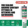 Evo-Stik Sanitary Silicone Sealant 290ml Clear