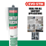 Evo-Stik Sanitary Silicone Sealant 290ml Clear
