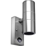 Luceco Exterior Decorative Up/Down Wall Light & PIR Stainless Steel