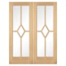 LPD Doors Internal Reims Pre-finished Oak Pair Door 1372 x 1981mm