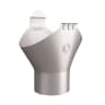 Lindab Rainline Gutter Outlet 75mm OMV 100mm Silver Metallic