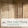 Forest Garden 4LIFE Apex Shed 6x4 Double Door No Window