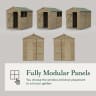 Forest Garden 4LIFE Apex Shed 6x4 Double Door No Window