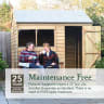 Forest Garden 4LIFE Apex Shed 6x4 Double Door No Window