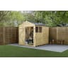 Forest Garden 4LIFE Apex Shed 6x8 Double Door 2 Window - Installed