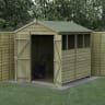 Forest Garden 4LIFE Apex Shed 6x8 Double Door 4 Window - Installed